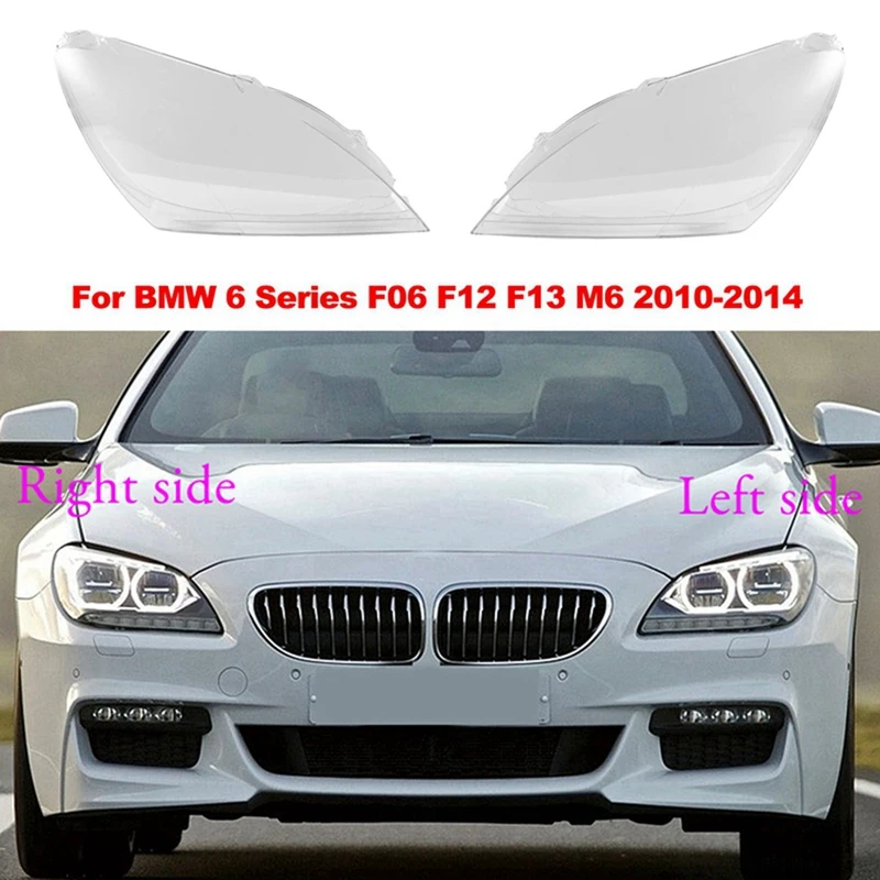 NEW-Car Headlight Cover Clear Lens Head Light Shade For BMW 6 Series F06 F12 F13 M6 630 640 650 10-14 Lampshade Cover Lens