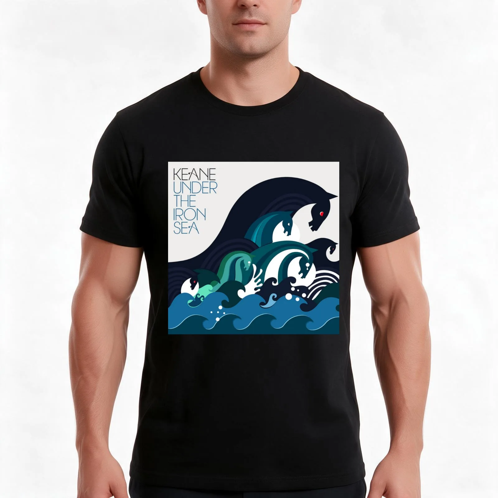 Keane under the iron sea T-Shirt Summer Casual Cotton Tee Oversized Streetwear Tops Vintage Graphic Print Unisex Men Women