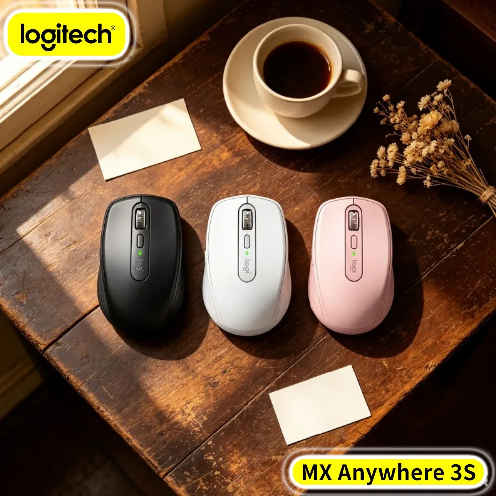 Precision Logitech MX Anywhere 3S Mouse - 8K DPI, Hyper-Scroll, Silent Click, Office Travel Use For Campus Professional