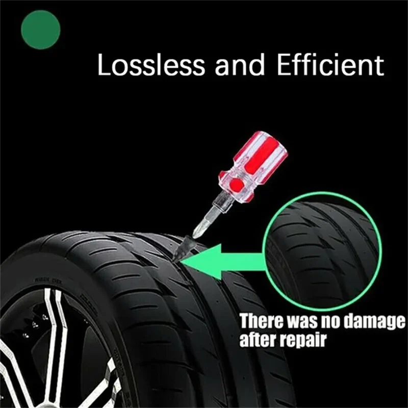 Vacuum Tyre Repair Nail Kits for Wheels Car Motorcycle Scooter Rubber Tubeless Tire Repair Tool Glue Free Repairing Tire Nail