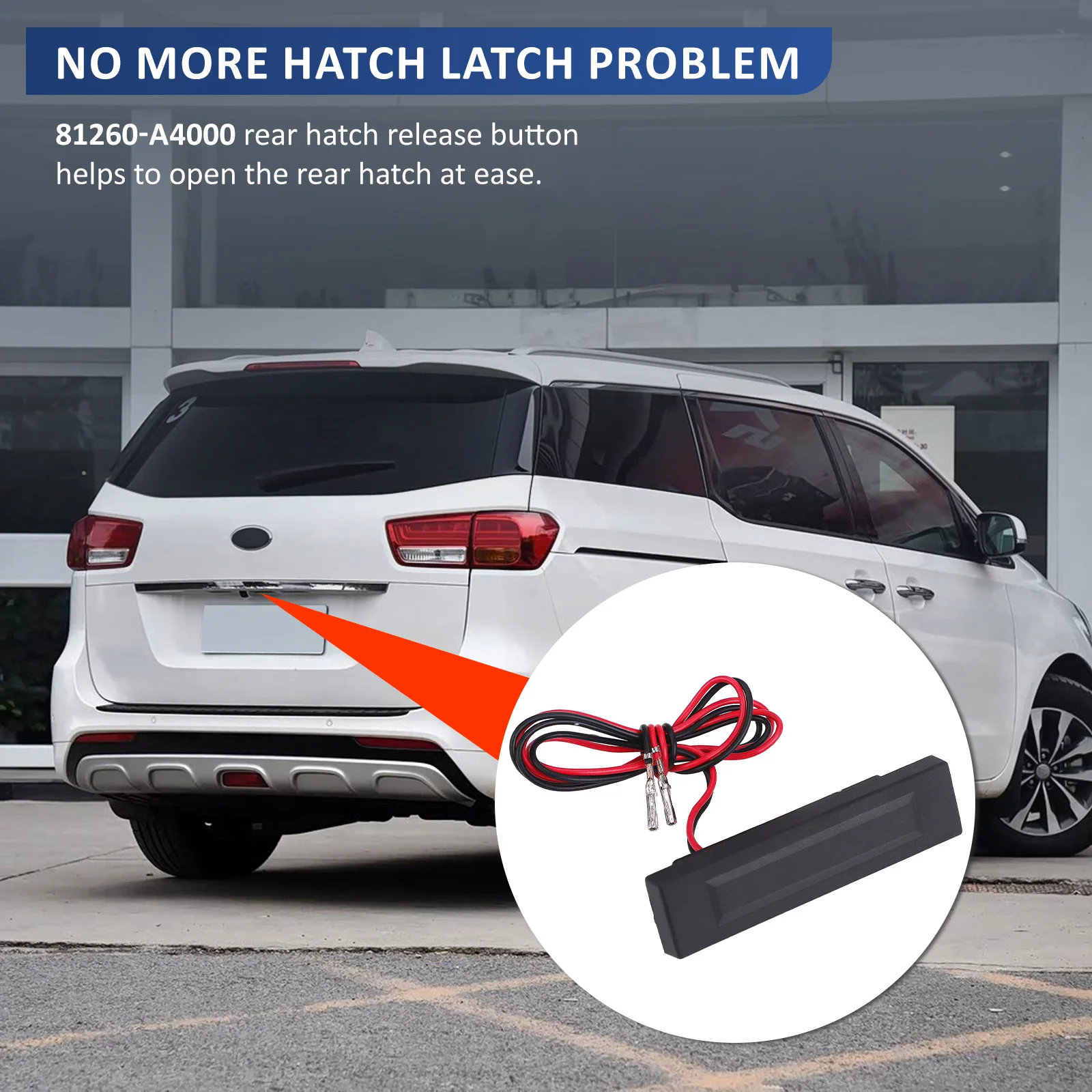 CNSPEED الخلفي الجذع قفل التمهيد الباب الخلفي رفع الإصدار التبديل فتح زر لكيا كارينز كرنفال 2013 2014 2015-2017 81260-A4000 #6