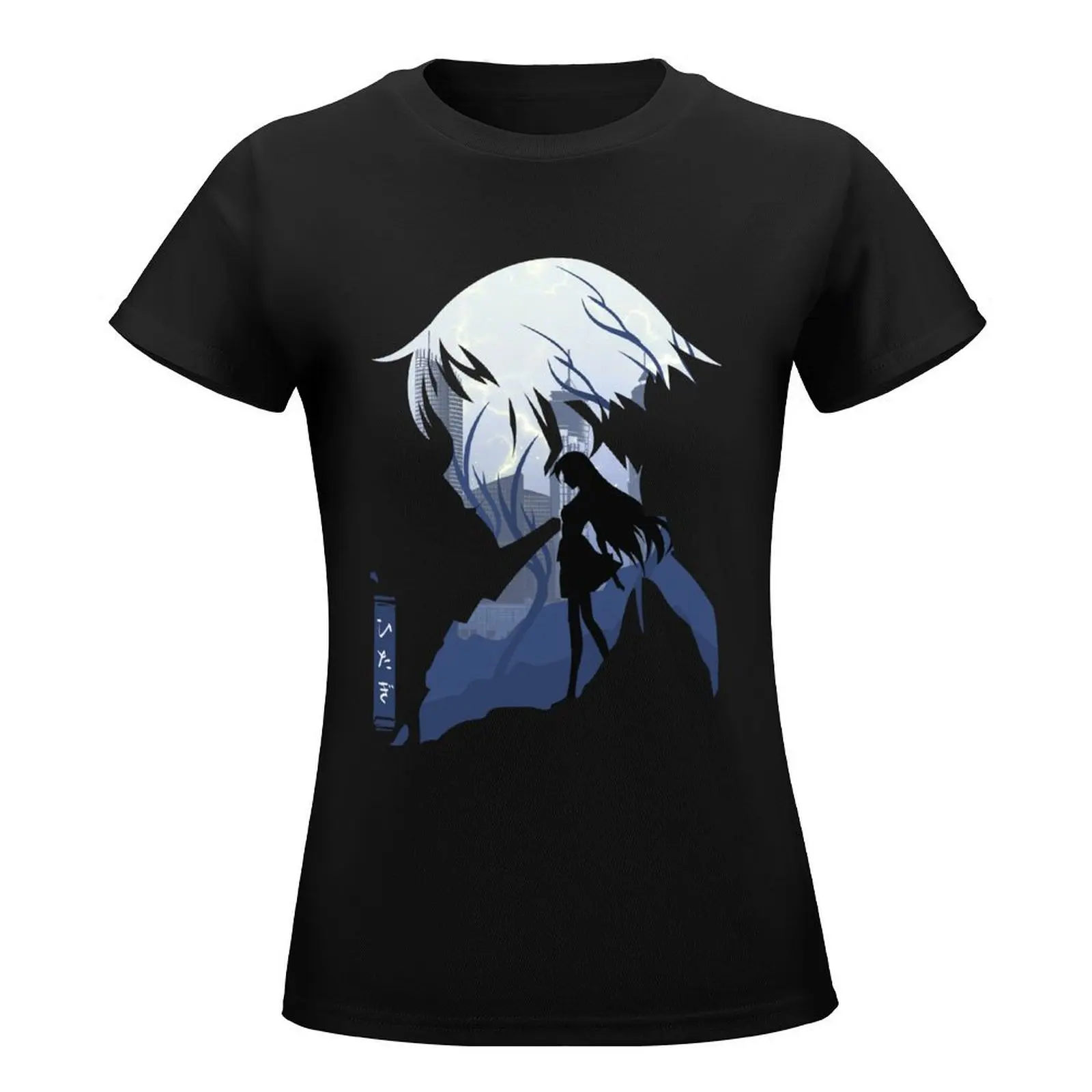 Hitagi Senjougahara T-Shirt sweat female blanks Women's tops