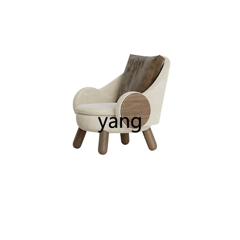

LMM Living Room Fabric Single-Seat Sofa Chair Light Luxury Bedroom Leisure Chair