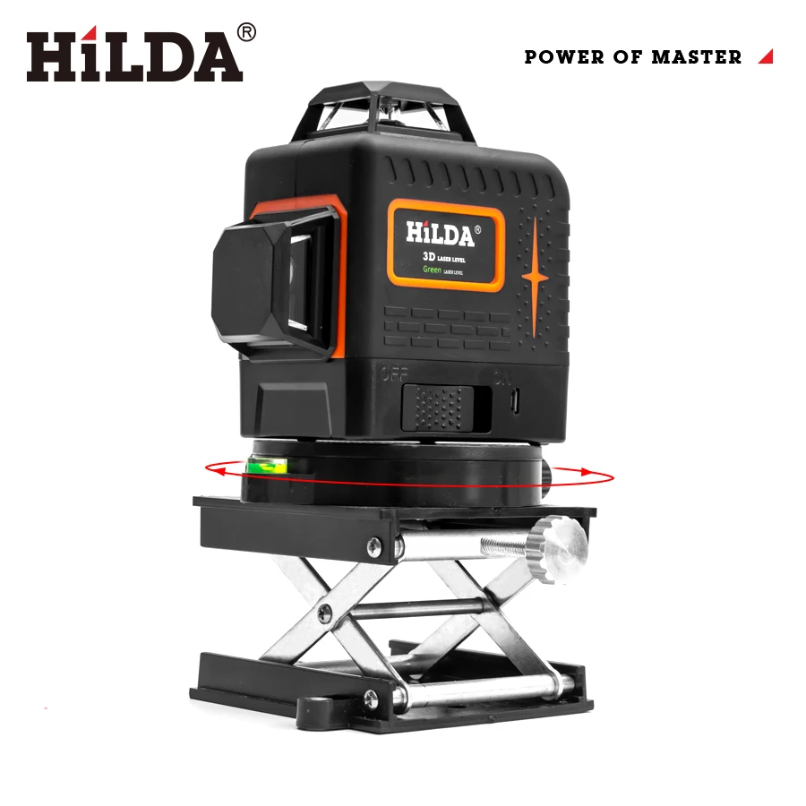 HILDA Adjustable Lift Stand For Laser Level 360-Degree Rotation Router Lift Table Adjustable Height Laser Level Lifting Platform