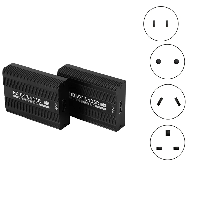 ET1815 150M HD Network Extender -Compatible Transmitter Receiver For POE Power Supply AU Plug Aluminum Alloy