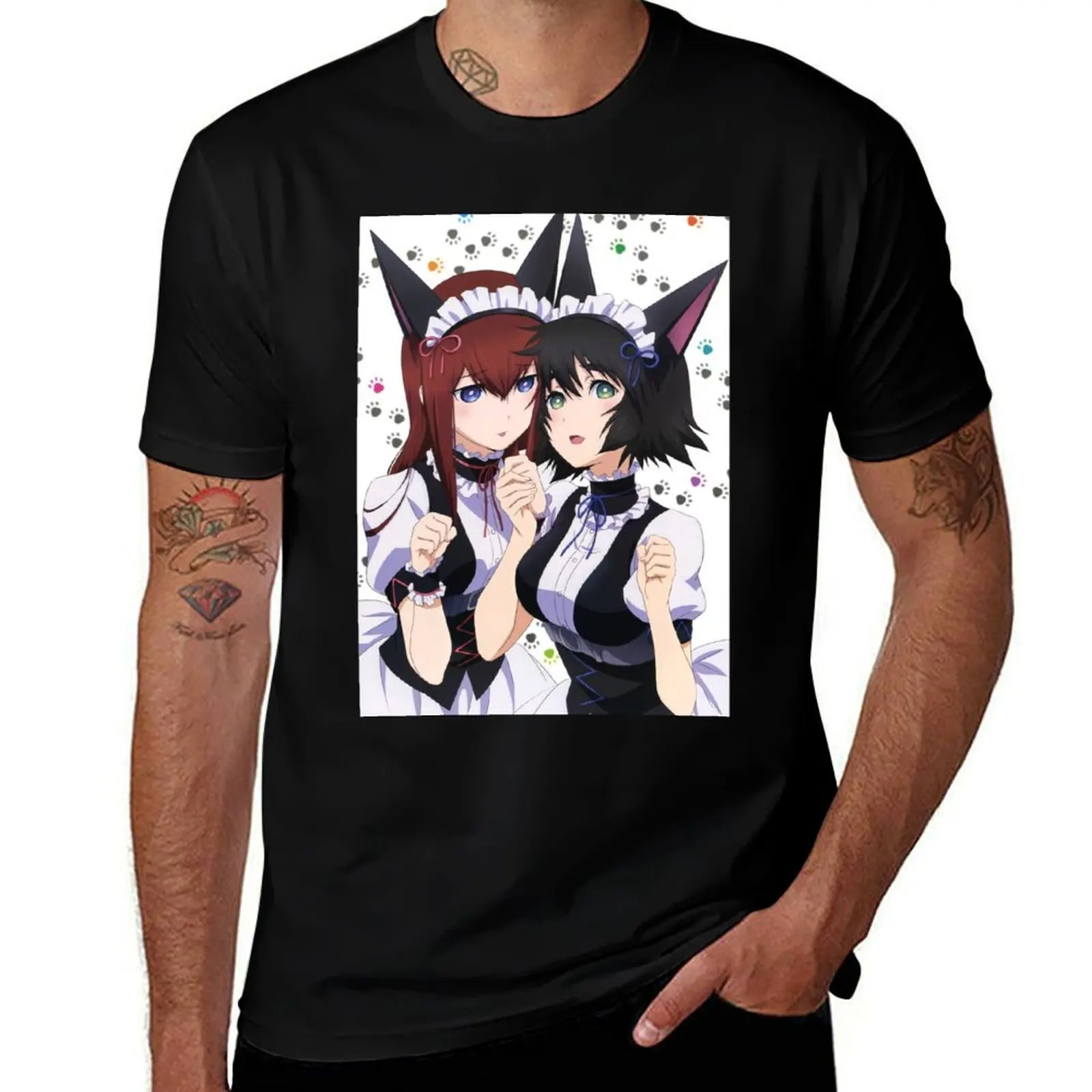 Steins;Gate - Makise Kurisu & Shiina Mayuri T-Shirt Street Style Casual Tee Shirt T-Shirt