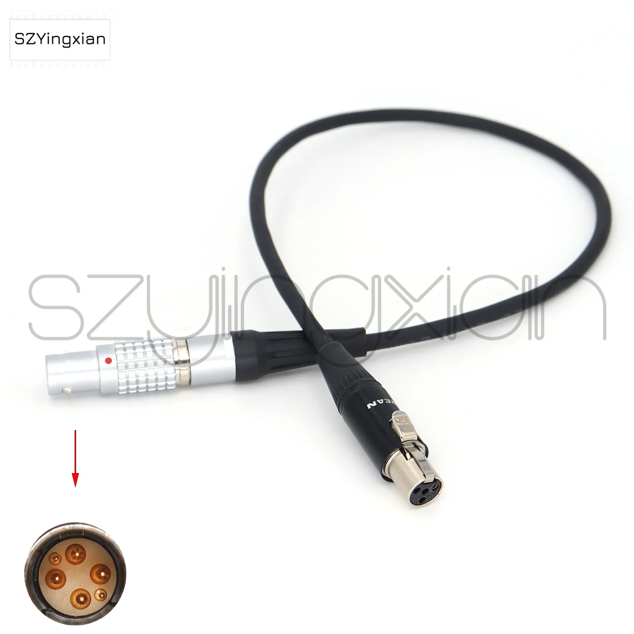 DJI Ronin2 Stabilizer 6pin Output to MINI XLR 4Pin TA4F For TVLOGIC 058/056/055 Monitor Power Cable