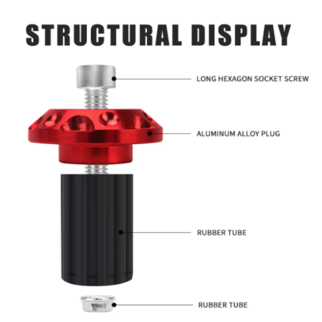 2Pcs CNC Aluminum Anti-vibration Handlebar End Cap Counterweight Slider For Honda Yamaha Motorcycle Modification Accessories image 5