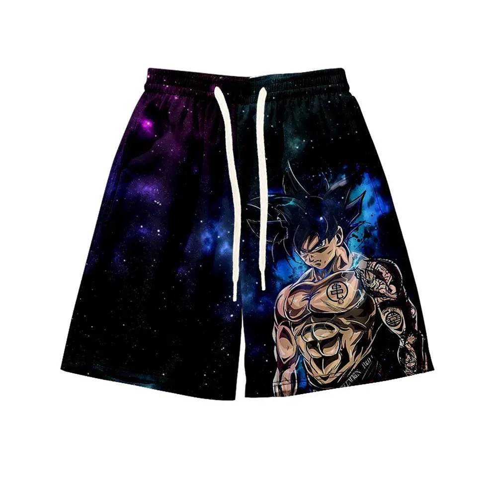 

Dragon Ball Super Beach Casual Shorts 2026 Japanese Anime Breathable Quick-Dry Beach Pants Retro Y2K Hip Hop Style Men Shorts