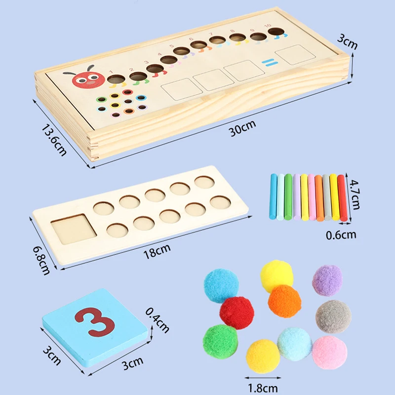 木製キャタピラー多機能ボックスプラスマイナス学習おもちゃ教育数学操作学習活動ギフト子供のための