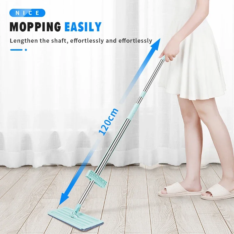 Squeeze Wring Mop Wash for Floor Tile Cleaning Tool Lazy Wiper Kitchen Wet Help Wonderlife  Sliding Type Trapeadores De Pisos