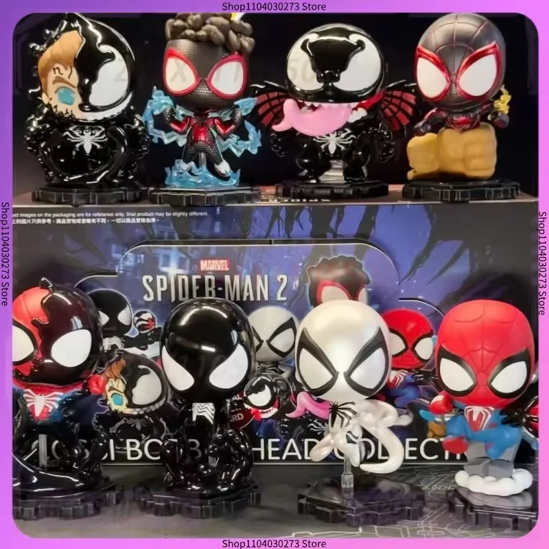 

Original Marvel Spider-Man 2 Peter Venom Cosbi Bobble Figures Exclusive Collectible Model Decor Gifts Toys