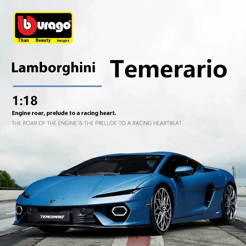 Nuovo Magazzino Bburago 1:18 Lamborghini Temerario Serie di Simulazione In Lega In Miniatura Pressofusione Modello di Auto Sportiva Ornamento Giocattoli Personalizzati