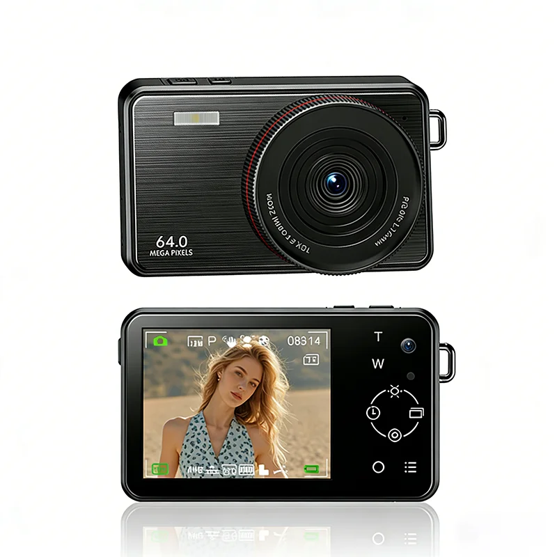 

4K digital camera autofocus camera, high-definition 64MP, 2.8-inch IPS touch screen dual camera, children's digital camera