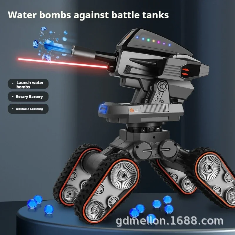 Cool Stuff Battle TANK รุ่น: 1:14 รีโมทคอนโทรลรถ,หุ่นยนต์แชสซีถัง TRACK,ระเบิดน้ํา RC ถัง,อินฟราเรด Stunt RC รถ,ของเล่นเด็ก