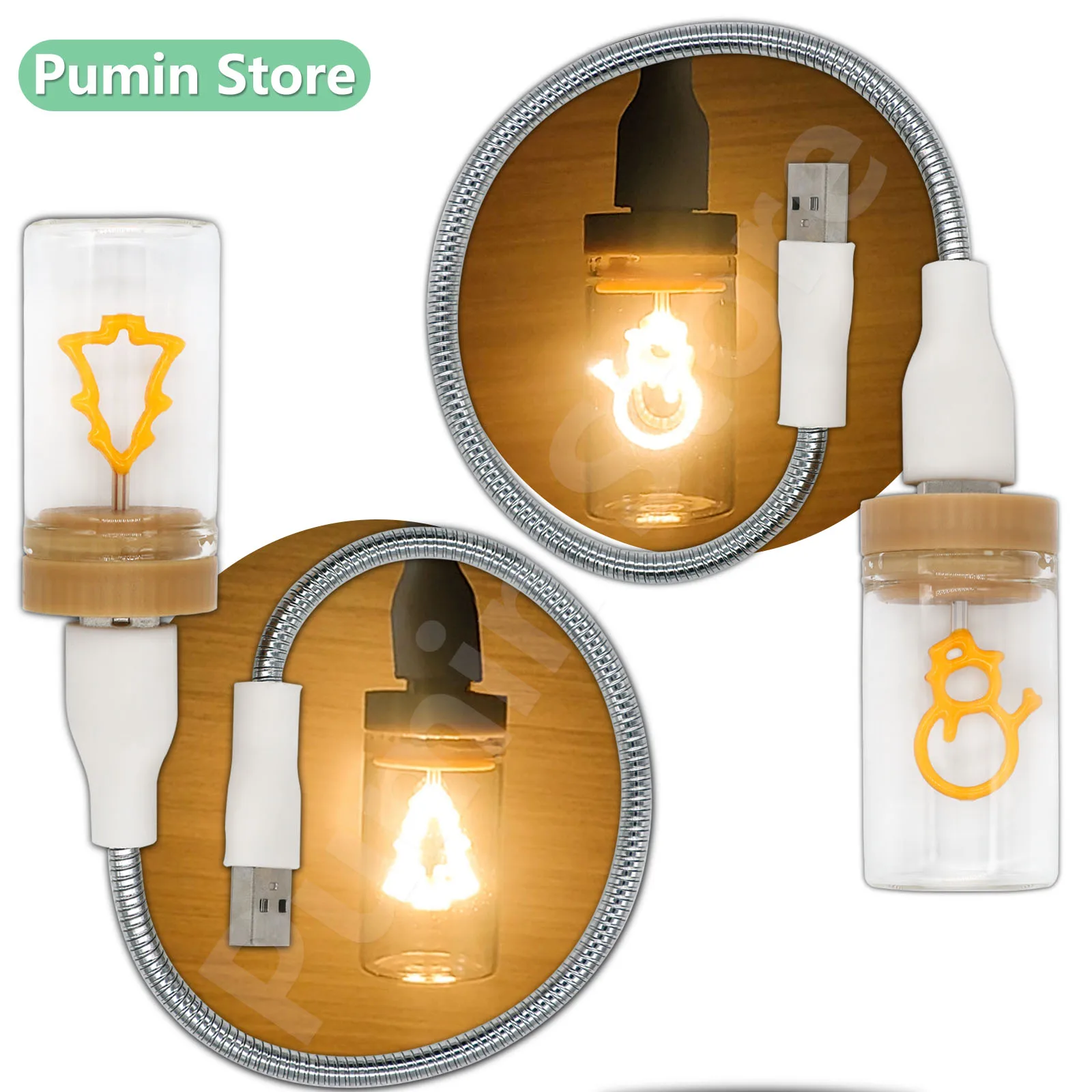 

Набор рождественских украшений 2025 светодиодная USB-лампа 5 В Удлинительный кабель/лампочка Снеговик Рождественская елка Новогодняя лампочка