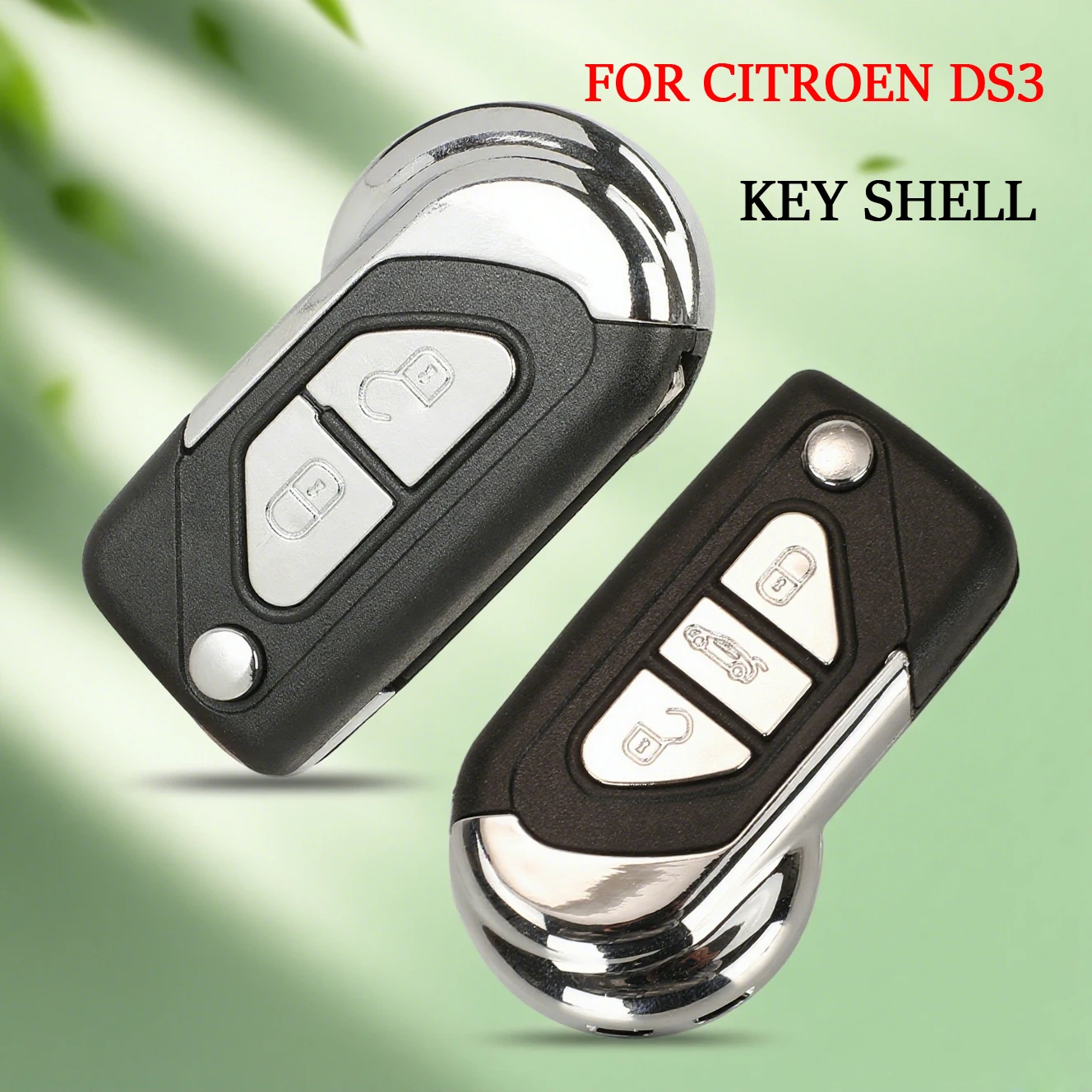 Jingyuqin 2/3 Tasten Auto Schlüssel Shell Für Citroen DS3 Mit VA2 Uncut Schlüssel Klinge Blank Ersatz Fernbedienung Fall Fob Abdeckung