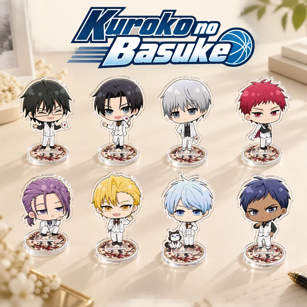 Kuroko no Basuke 10cm Chibi White Suit Characters Acrylic Stand Keychain Anime Desktop Decor Fans Collectible Gift