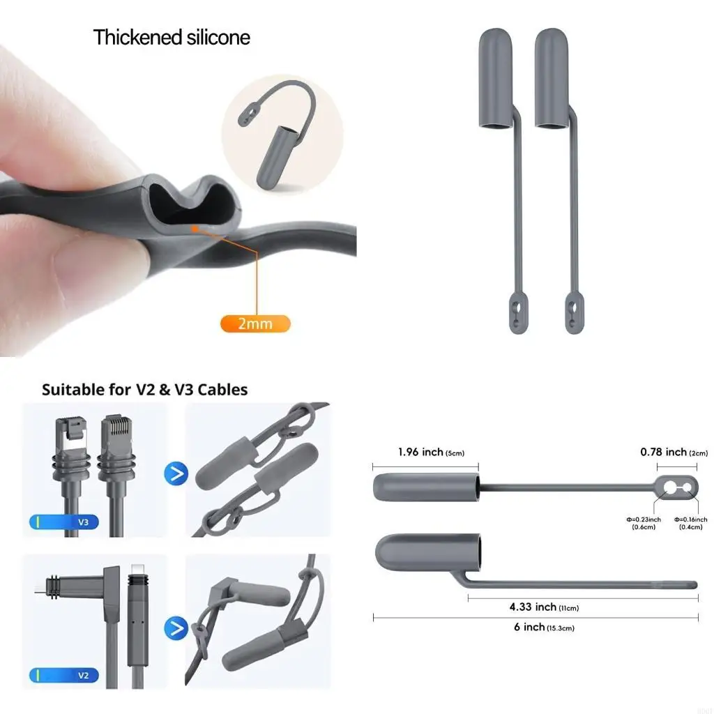 

900F Silicone Cable End Covers to Star Link Networking Cable Protective from Dusts and Debris