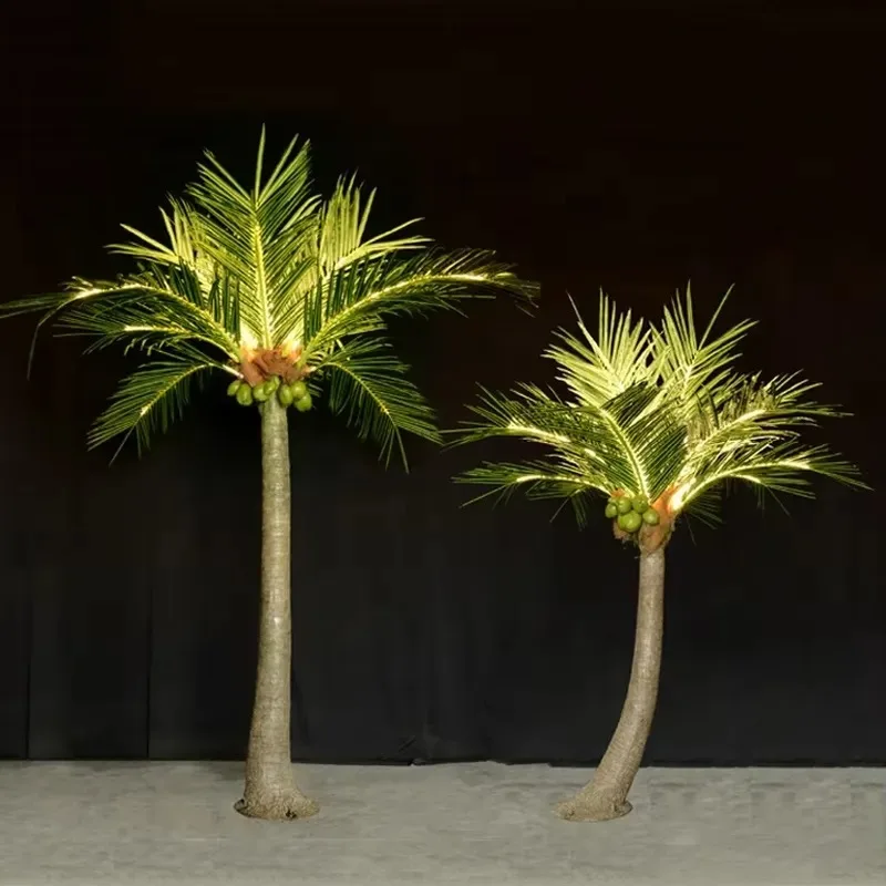 Wholesale Outdoor Garden Landscape Decoration Christmas 3m LED Coconut Tree Glowing Palm Tree IP65 Protection Class 24V