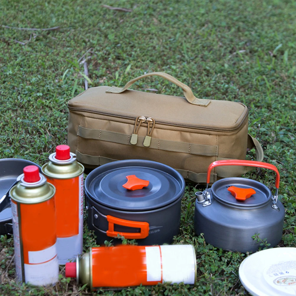

Сумка для хранения кемпинга, большая емкость, органайзер для кемпинга на открытом воздухе, многофункциональная газовая канистра, сумка для пикника, инструмент для пикника на открытом воздухе