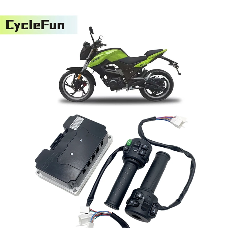 48V-96V FarDriver DC 170A ND96450 Sine Wave Controller Programmable With T08 Throttle For 3000W 6000W Electric Dirt Bike Scooter