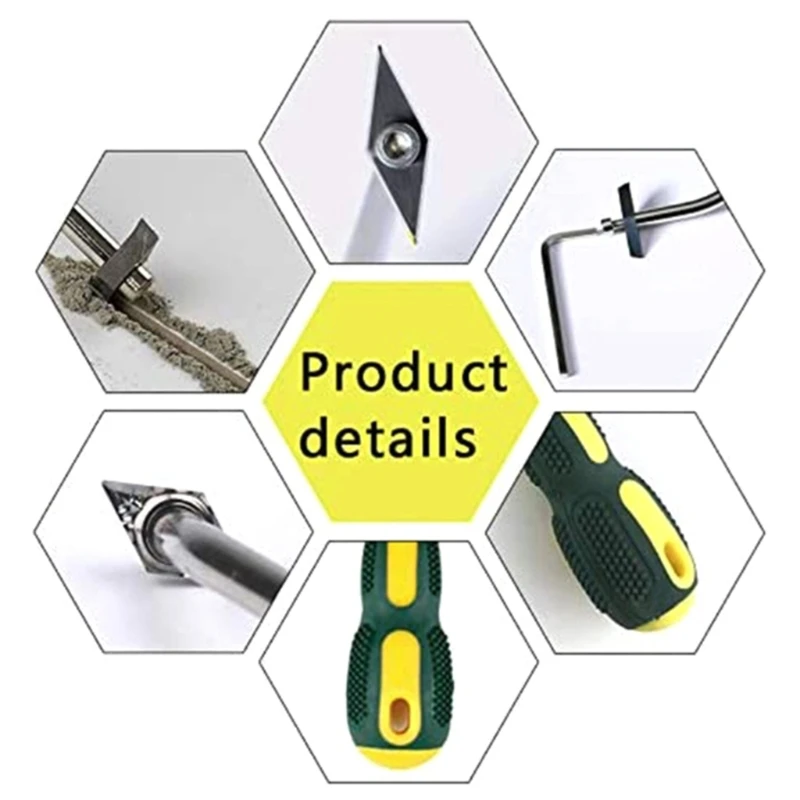 9Pieces Grout Remover Tools Ceramic Tile Joint Notcher Collators Cleaning Cleaner for Floor Wall Seam Cement