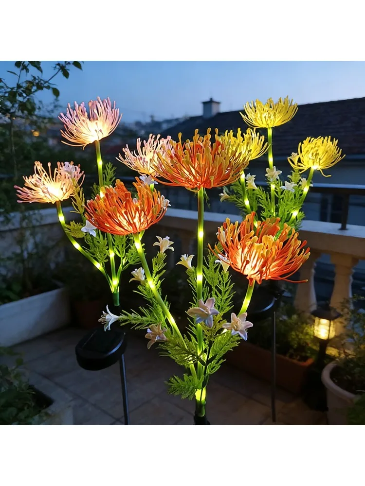 Bruiloftsfeest Vakantie Tuindecoratie Simulatieplanten Buiten Zomer Tuinverlichting voor Solar LED Gazonlamp Eeuwige bloem - afbeelding 2