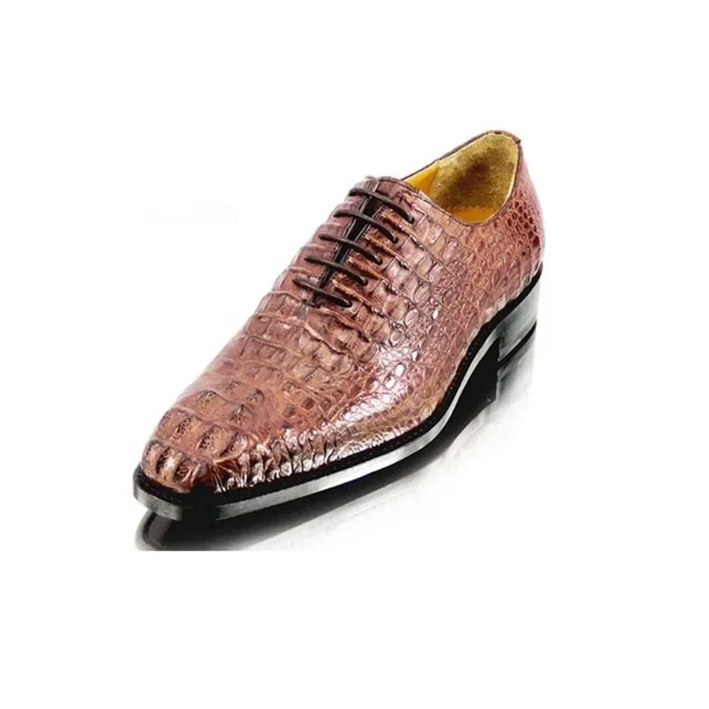 hubu crocodile Men shoes  manual  real leather sole male