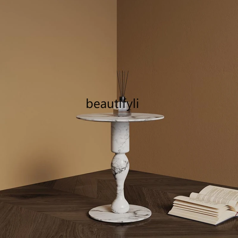 CXH Side Table Natural Jade Small Coffee Table Light Luxury Tea Table Acrylic Crystal Side Table