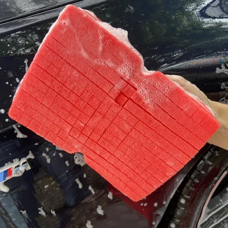Duży blok gąbki do mycia samochodu Cross Cut Soft Grid Foam Sponges Silna absorpcja wody Narzędzie do mycia samochodu w domu Szczotka do czyszczenia