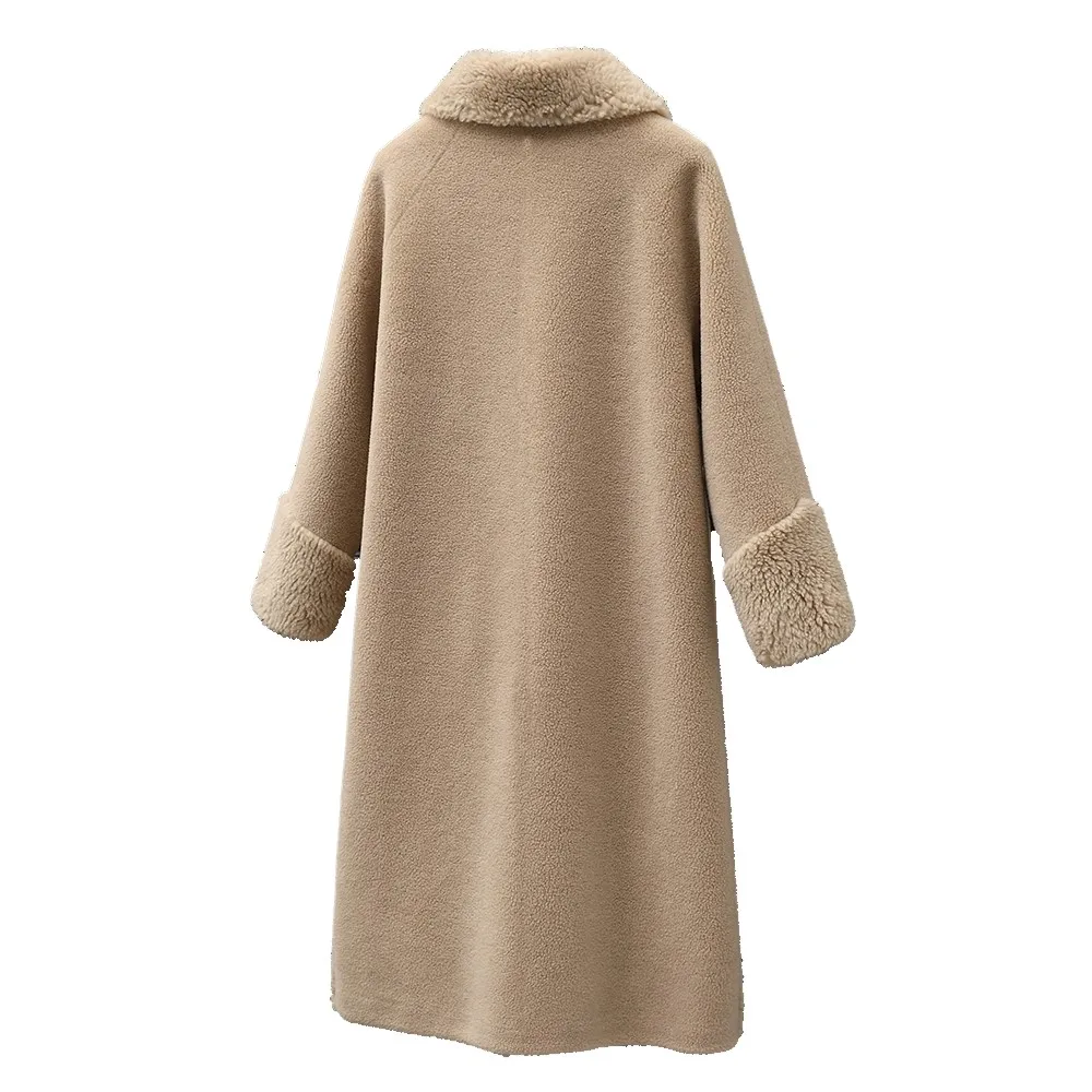 Office Lady Boutique Outfits Winter 100% Wool Long Coat for Women CX-G-T-10