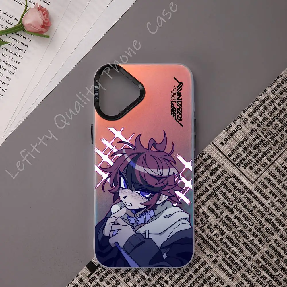 

H-Hundred Line Last Defense Phone Case For IPhone 16 15 14 13 12 11 Pro Max Matte Aurora Multicolor Laser Gradient Funda