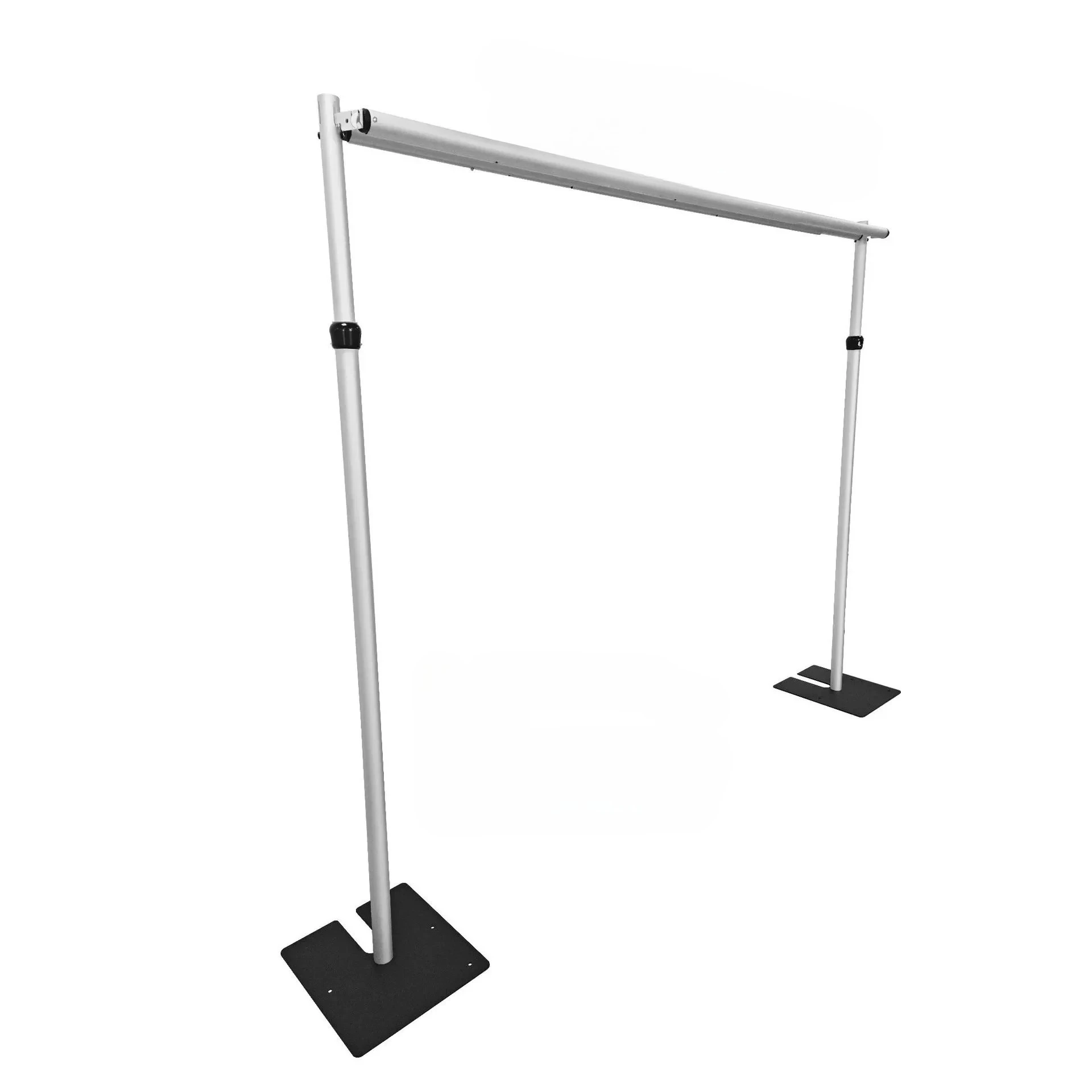 Background Frame Aluminum Alloy Double Rod Bracket Adjustable Advertising Display Stand 10X 10ft Wedding Square Arch Prop Gauze
