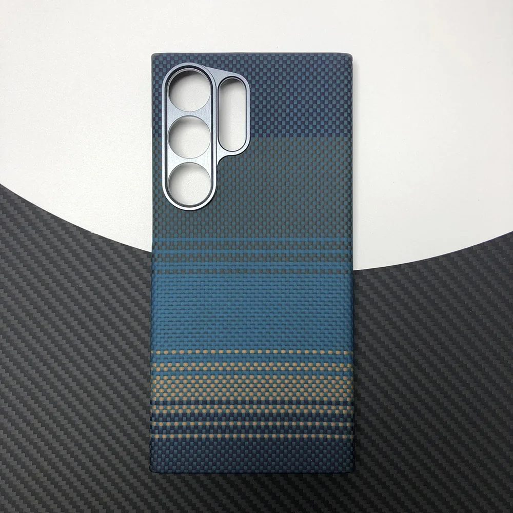 Phone colorful case for SAMSUNG Galaxy S24 Ultra s24u 24u Kevlar case real Aramid Carbon Fiber case Geometric lightweight 13-14