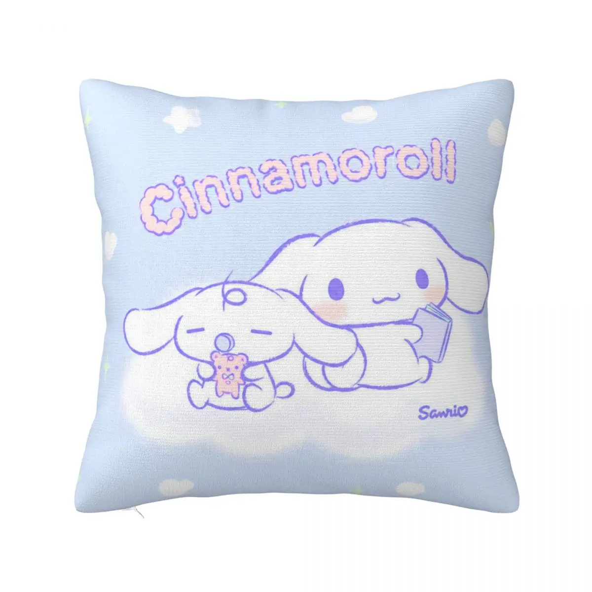 Cinnamoroll Sanrio Pillow Covers Printing Fabric Cushion Cover Decor Pillow Case Cover Home Zipper 45*45cm Multi Size