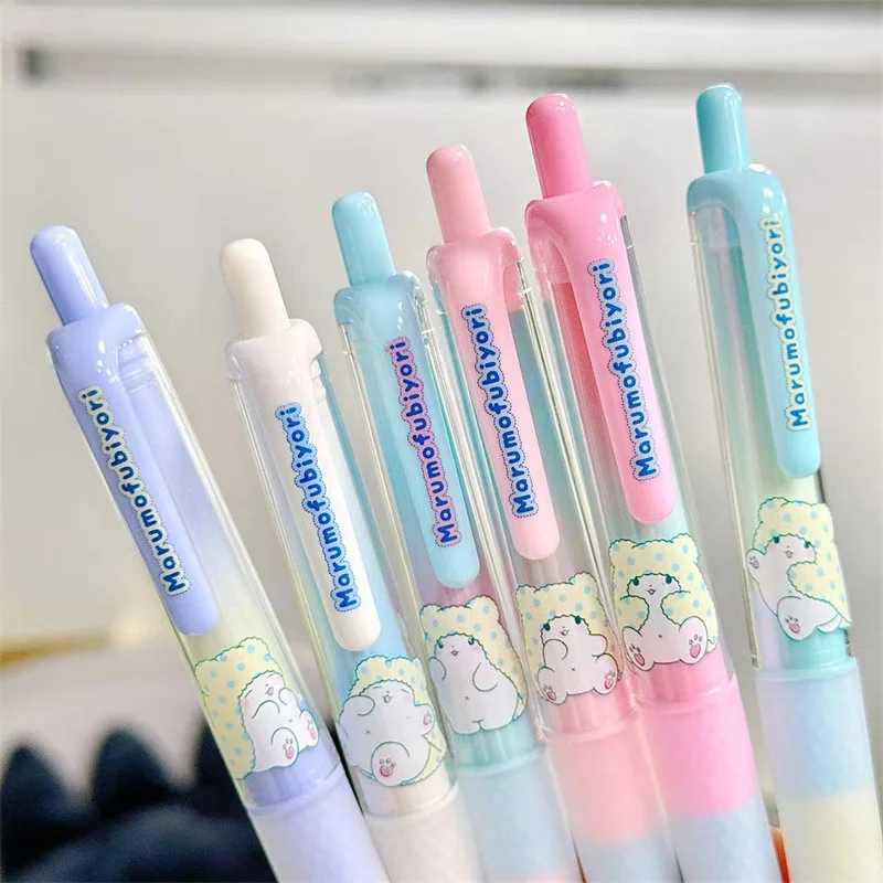 2/36pcs New Sanrio Marumofubiyori Blanket Bear Press Neutral Pen Cute Kuromi Melody Writing Pens Office Stationery Wholesale