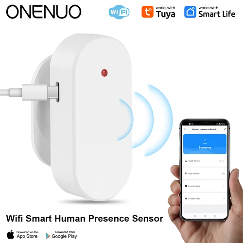 Tuya-Detector de presencia humana WiFi, detección de distancia de Radar de 24G, Sensor PIR de cuerpo humano inteligente, compatible con asistente doméstico
