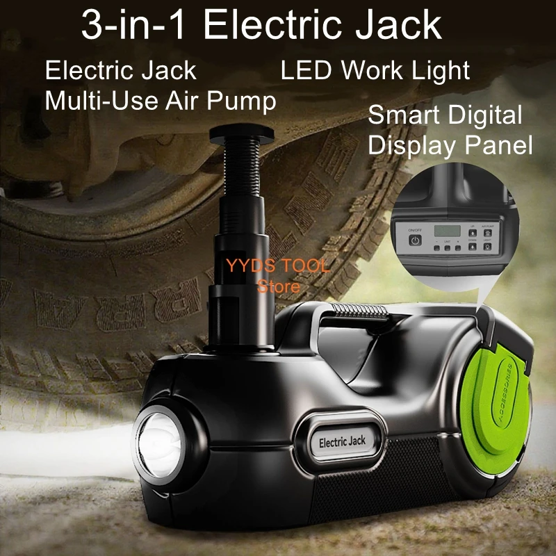 

12V 5T Electric Hydraulic Jack for SUVs Multi-Function Air Pump Off-Road Tire Change Tool