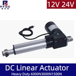 DC Linear Actuator 12V 24V DC Linear Motor Heavy Duty 6000N3000N1500N For Controller Home Use Sofa Recliner Lift Stroke 30MM50MM