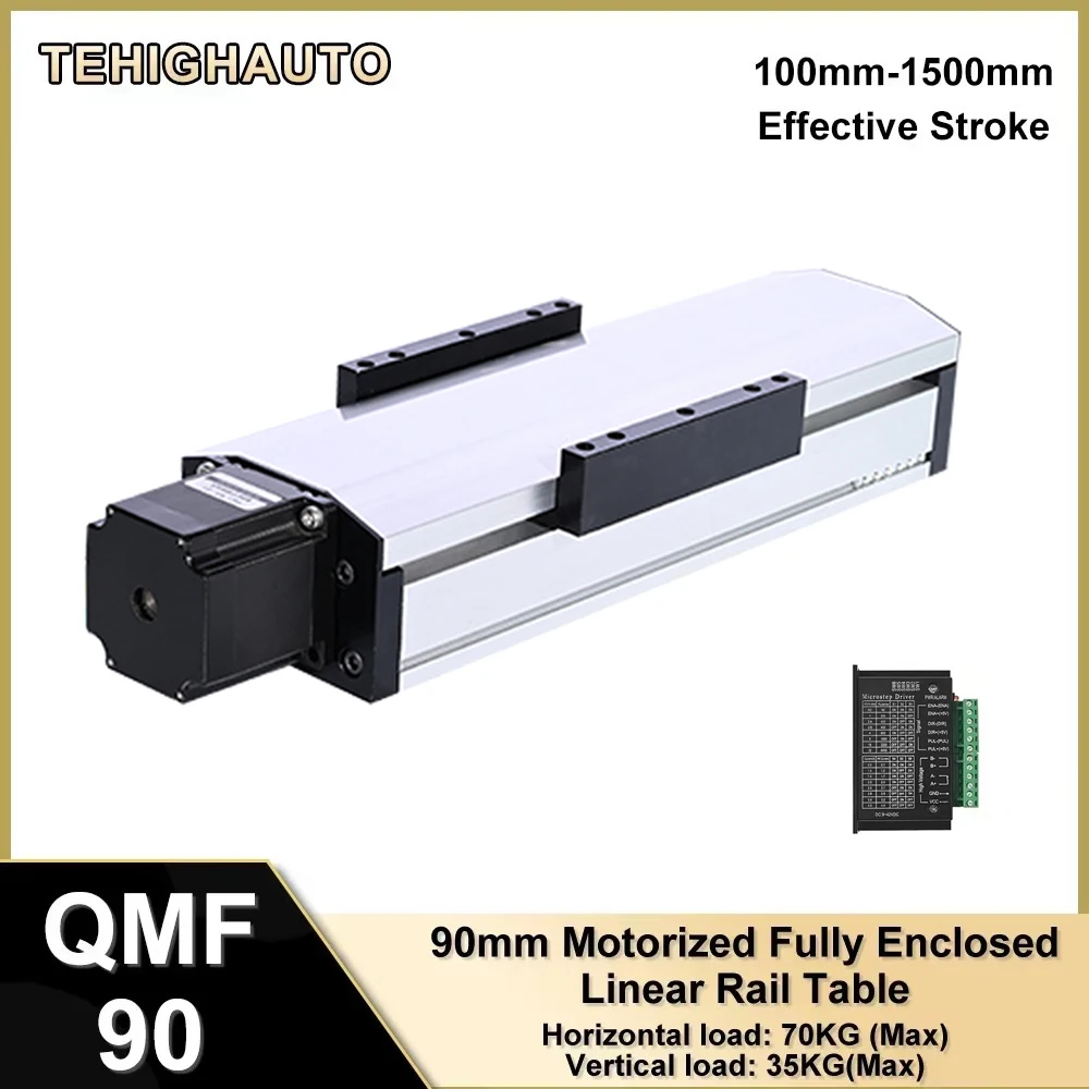 90 Wide Nema 23 57mm XYZ Axis Linear Rail Stage SFU1605/1610 Ball Screw Actuator Fully Enclosed BallScrew Aluminum Sliding Table