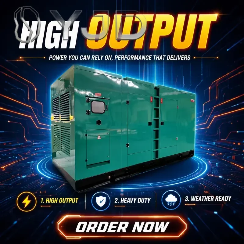 High-Torque Silent Generators 100KVA 150KVA 200KVA for Heavy Hauling 60Hz Frequency for Low-Speed Applications