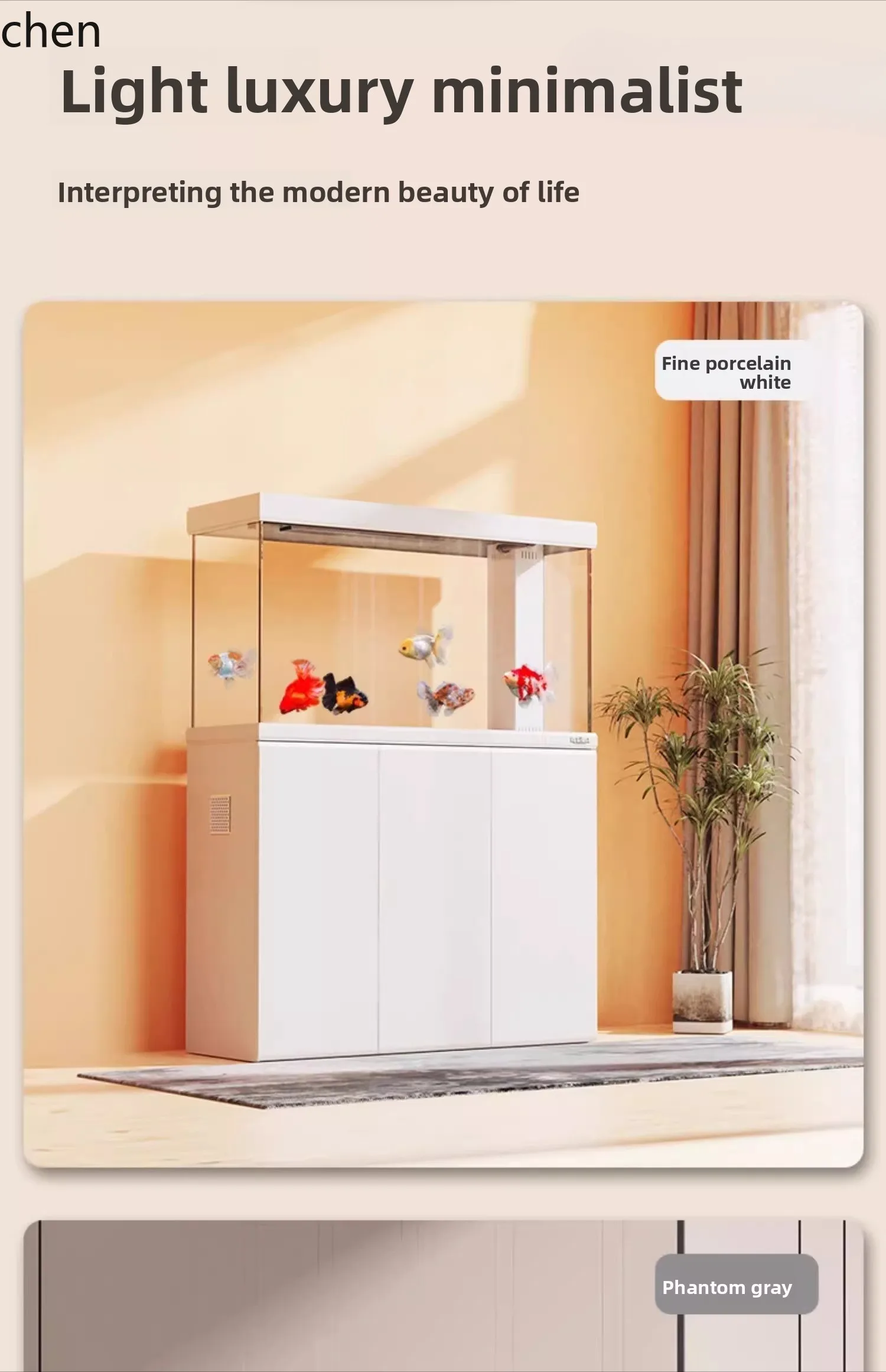 

X5-1 living room ultra-white glass large fish tank bottom filter household office integrated partition with cabinet