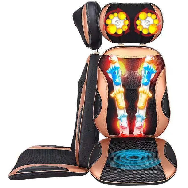 Full Body Large Size Massage Seat Shiatsu Heating Massage Chair Cushion Neck Back Waist Hip Massage Cushion with Roller