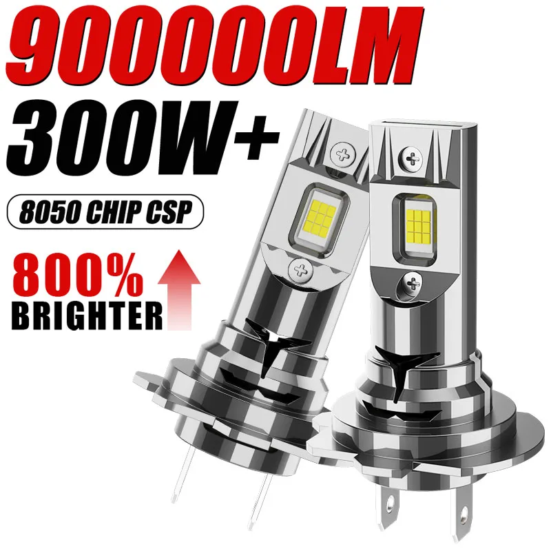 

H7 LED CANBUS Light 300 Вт 900000LM 1:1 H7 H4 8050 CSP Chip Plug&Play Беспроводная мини-автомобильная фара с вентилятором 6000K 12V