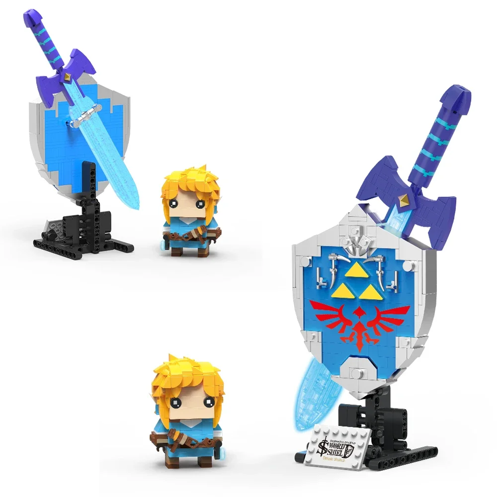 The Master Sword Glowing Building Sets, Sword with Cute Game Action Figures Toys for Adults, Boys, Kids Aged 6-12, 614 Pieces