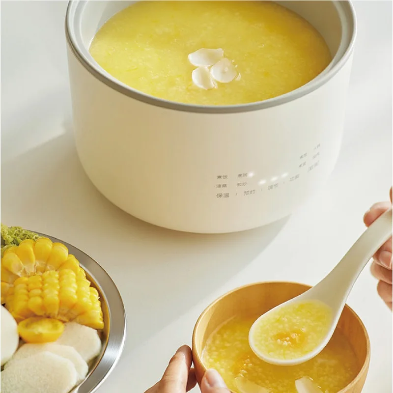 550W Smart Rice Cooker Multifunction Non-stick Electric Cook Pot 12h Appointment Steamer Dormitory Breakfast Maker 1.5L Hot Pot