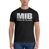 Men's MIB T Shirts M-Men In Black Movie Cotton Tops Vintage Short Sleeve O Neck Tees Printed T-Shirts