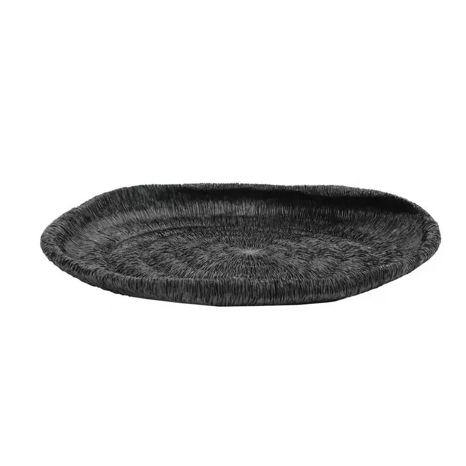 Modern simple round geometric resin tray ornament