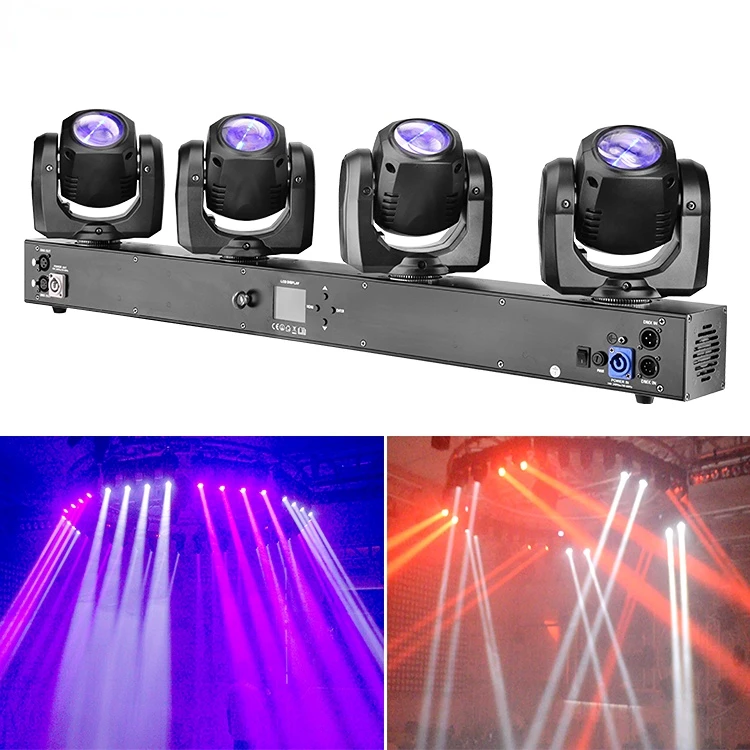 DMX 4*32W four head pocket beam bar RGBW 4in1 led moving head bar DJ stage light